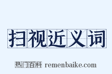扫视近义词是什么意思的图片
